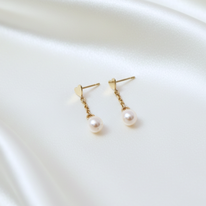 Beatrice Heart and Teardrop Pearls Earrings