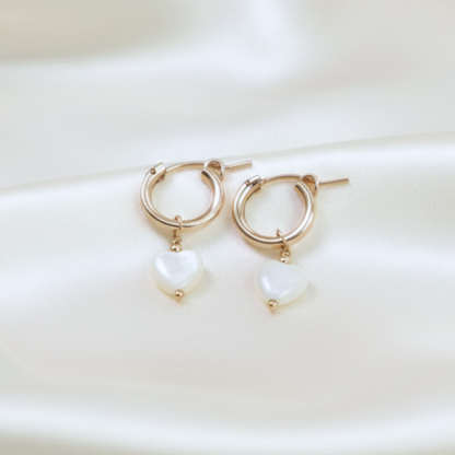 Selene Heart Hoop Earrings