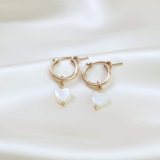 Selene Heart Hoop Earrings