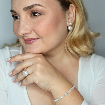 Gabrielle Large Solitaire Pearl Ring