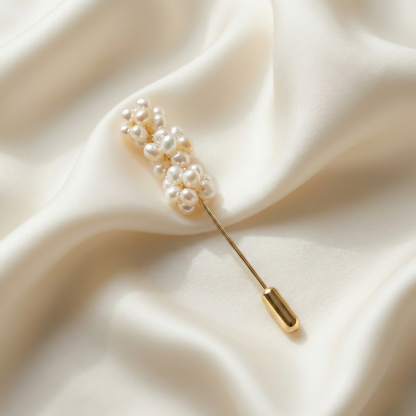 Blossom Stick Pearl Brooch