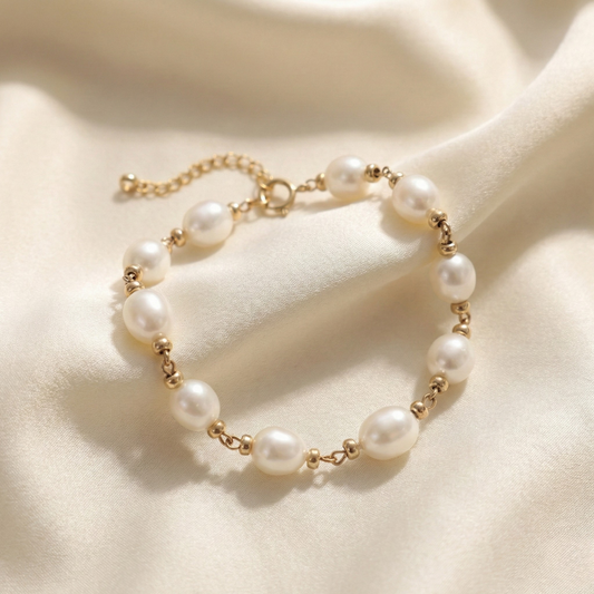 Athena Pearl and Rondelle Bracelet