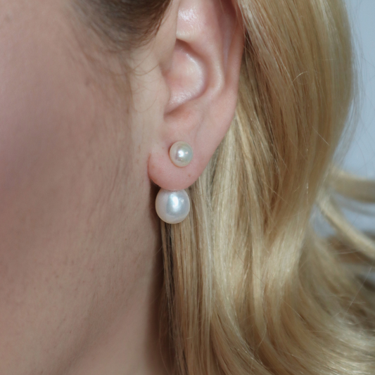 Julia 3 in 1 Convertible Teardrop Pearl Earrings