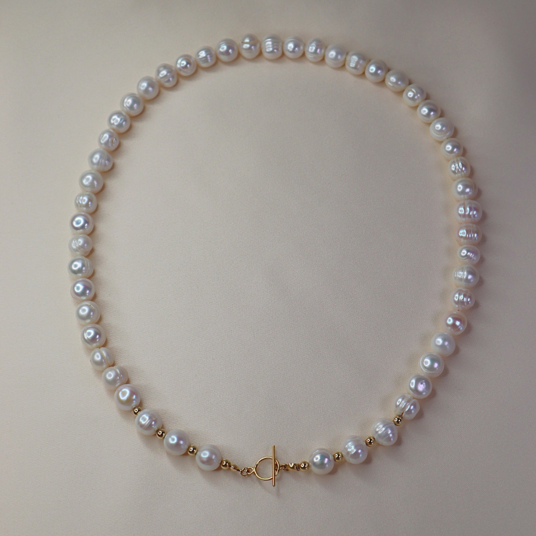 Seraphine Large Irregular Oval Pearl Necklace