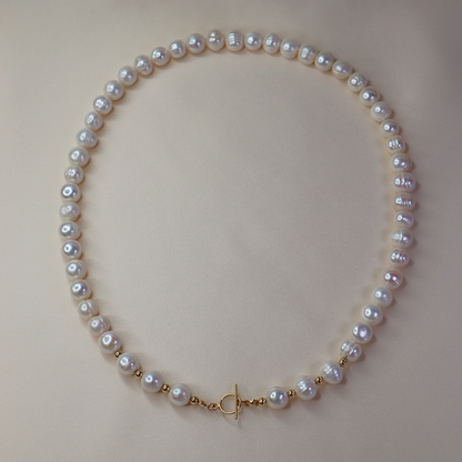Seraphine Large Irregular Oval Pearl Necklace