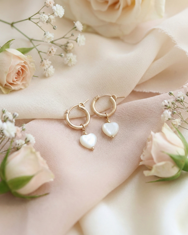 Selene Heart Hoop Earrings