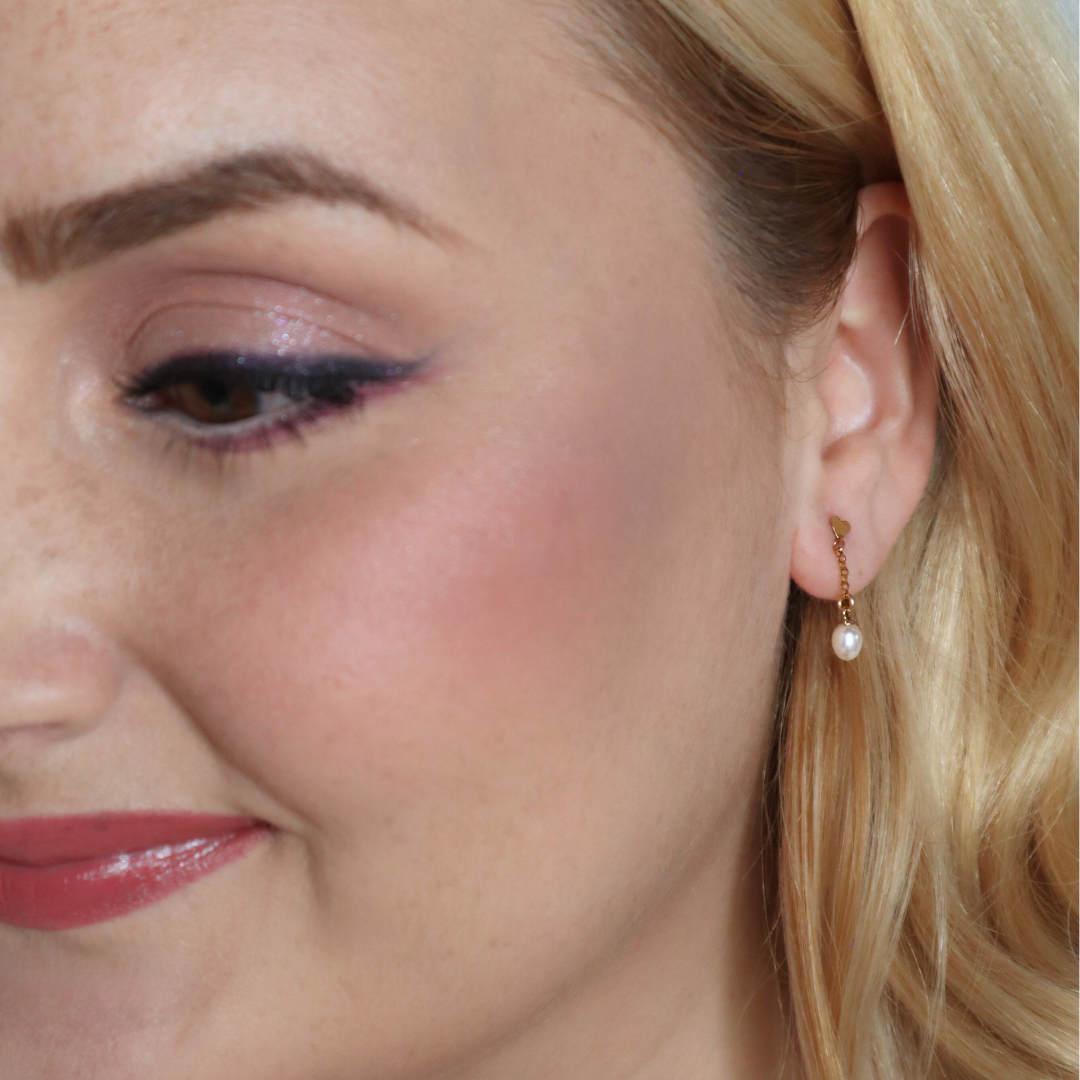 Beatrice Heart and Teardrop Pearls Earrings