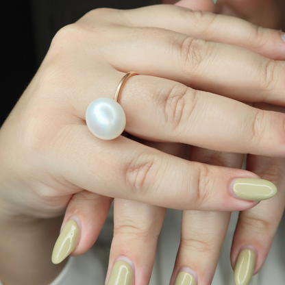 Gabrielle Large Solitaire Pearl Ring