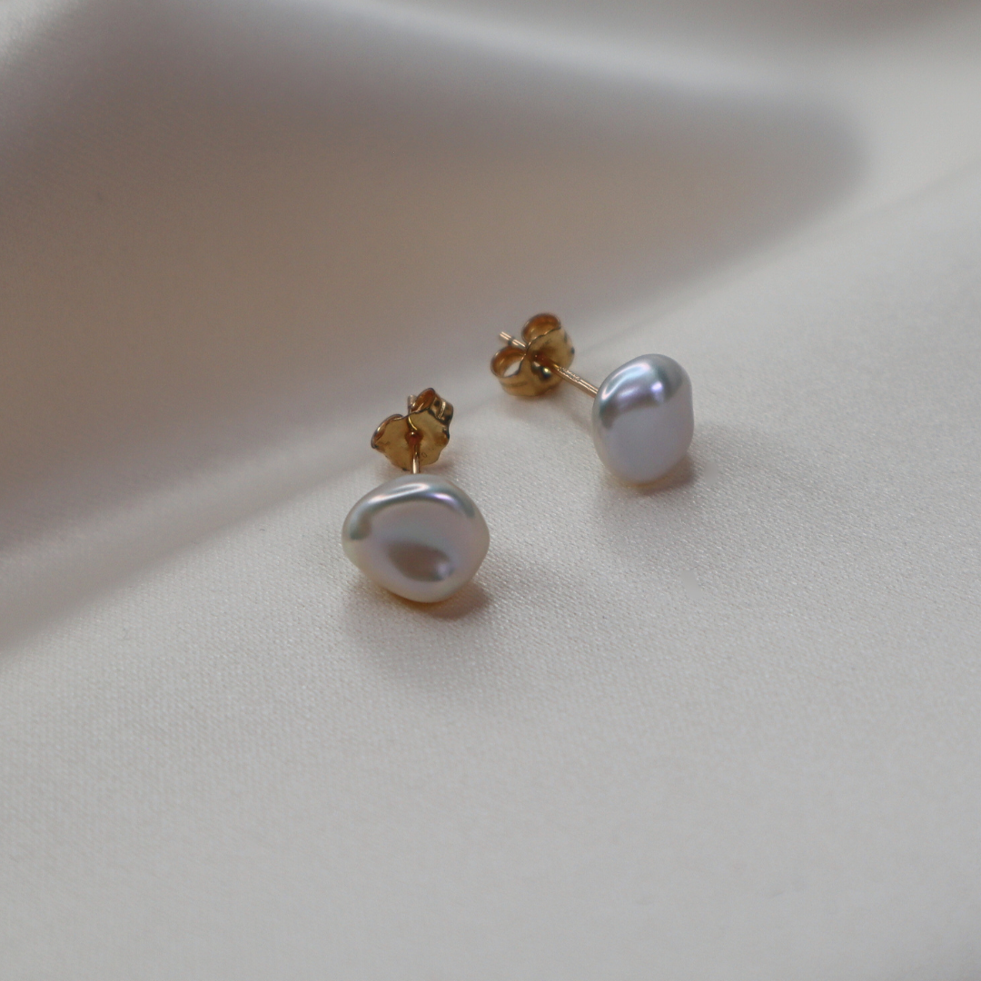 Gemmelle 3 in 1 Convertible Bejeweled Baroque Pearl Tassel Earrings