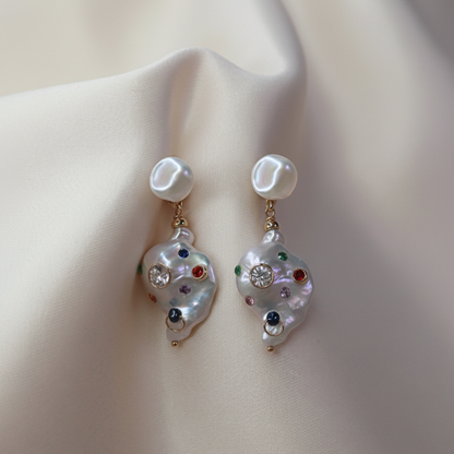 Gemma 3 in 1 Convertible Baroque Pearl Earrings
