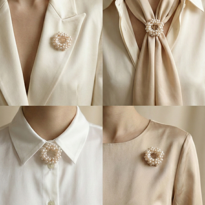 Blossom Wreath Pearl Brooch