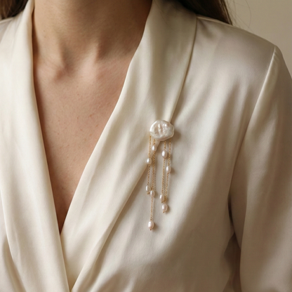 Charlotte Cloud Pearl Brooch