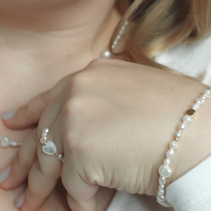 Selene Hearts, Beads and Pearls Ring
