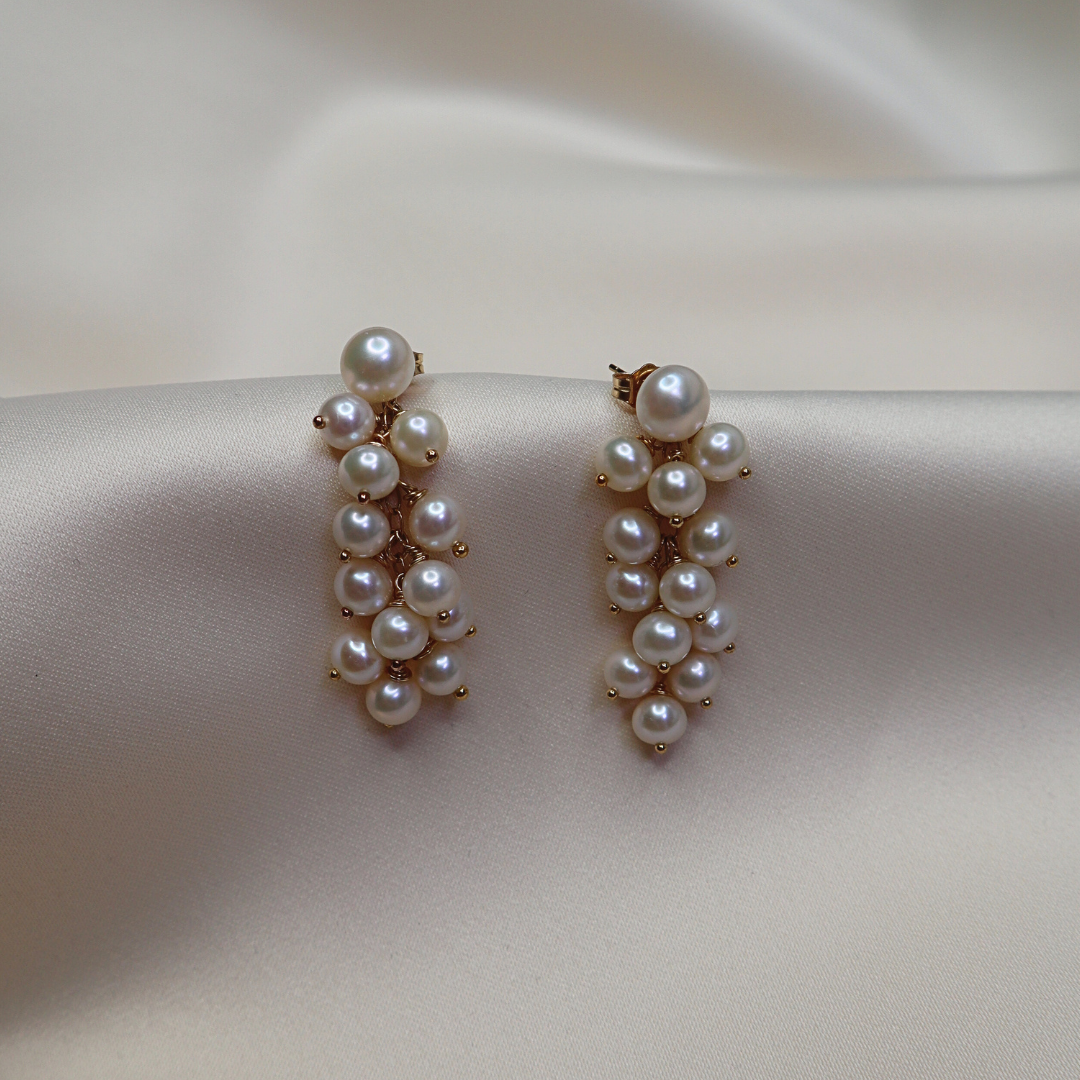 Alba 3 in 1 Convertible Pearl Cascade Earrings