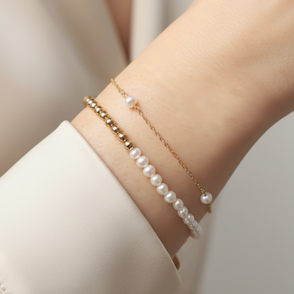 Gaia Pearl and Beads Bracelet