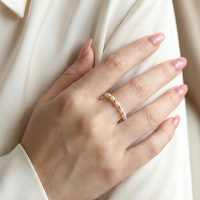 Phoebe Beads and Seed Pearl Ring