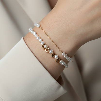 Rhea Cluster Pearl Bracelet