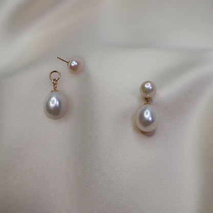 Julia 3 in 1 Convertible Teardrop Pearl Earrings