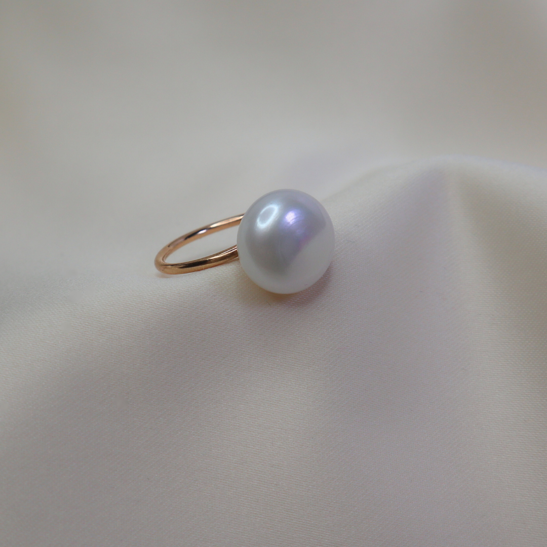 Gabrielle Large Solitaire Pearl Ring