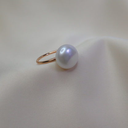 Gabrielle Large Solitaire Pearl Ring