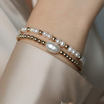 Penelope Beads and Pearl Bracelet