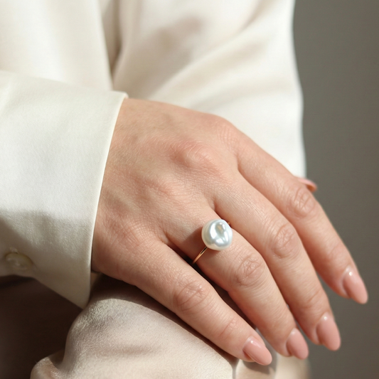 Alexa Baroque Pearl Ring