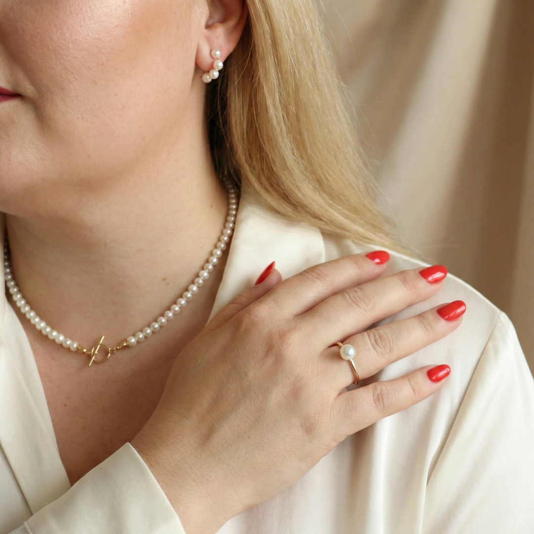 Catherine Dainty Pearl Ring