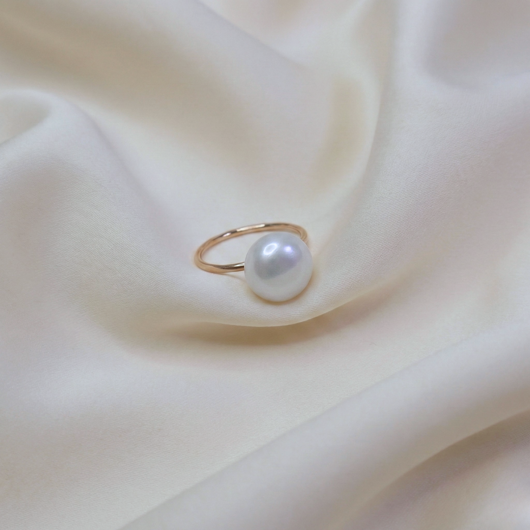 Gabrielle Large Solitaire Pearl Ring