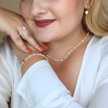 Selene Hearts, Beads and Pearls Ring