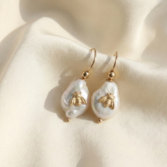 Nora Bee Baroque Pearl Earrings