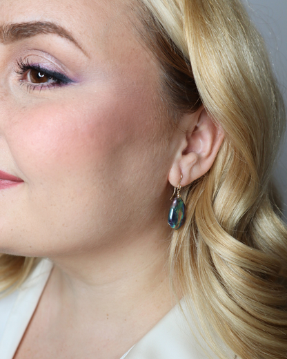 Celeste Black Baroque Pearl Drop Earrings