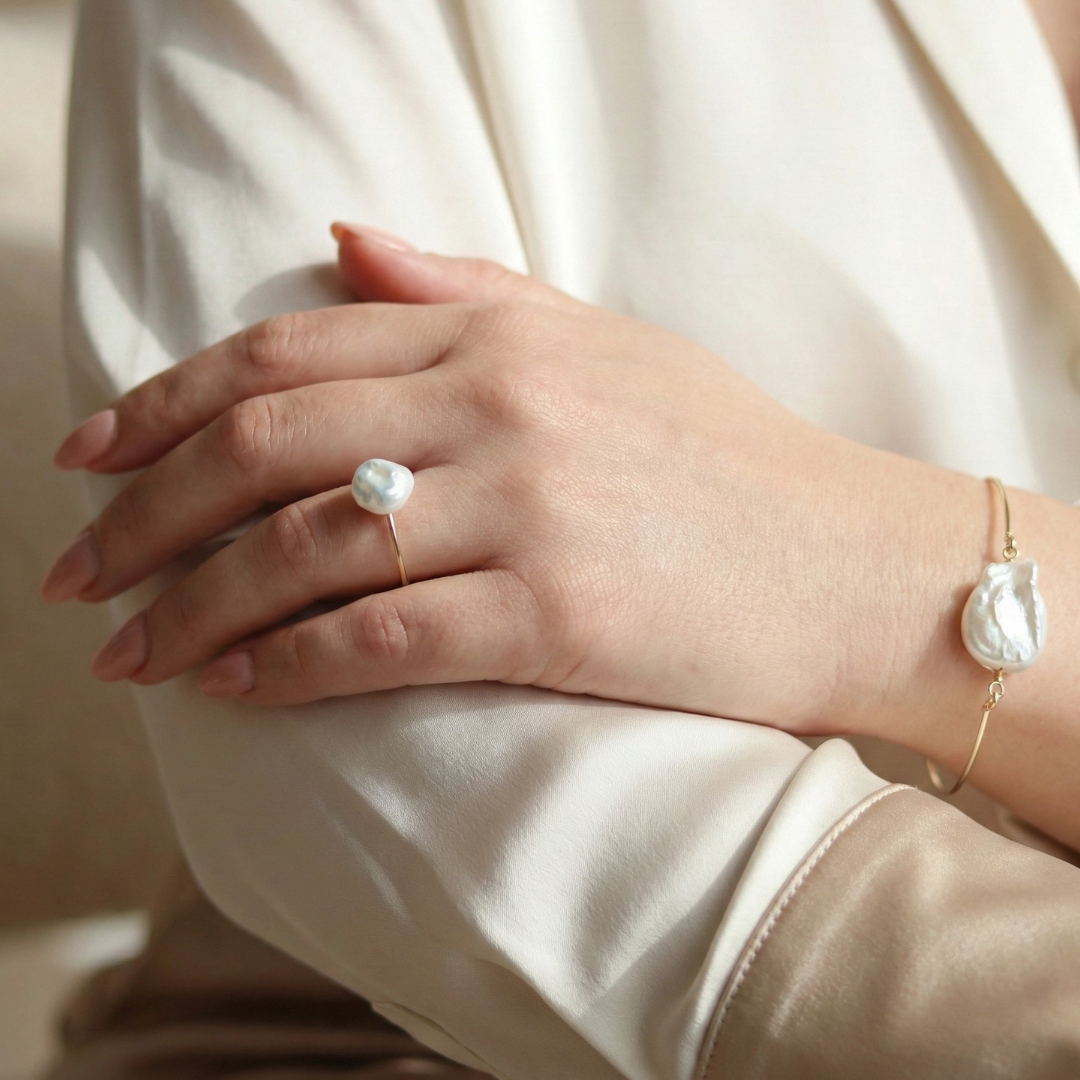 Alexa Baroque Pearl Ring