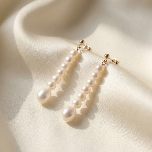 Vivienne Cascade Teardrop Pearl Earrings
