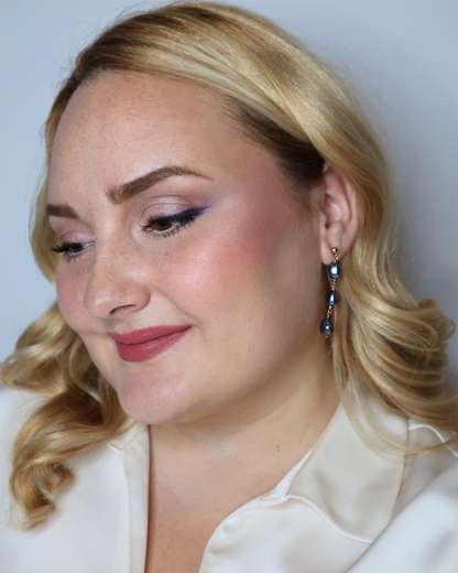 Elara Black Pearl Drop Earrings