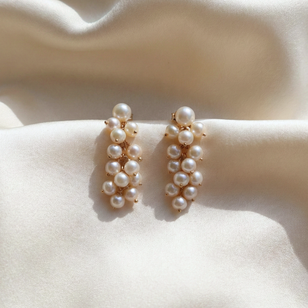 Alba 3 in 1 Convertible Pearl Cascade Earrings