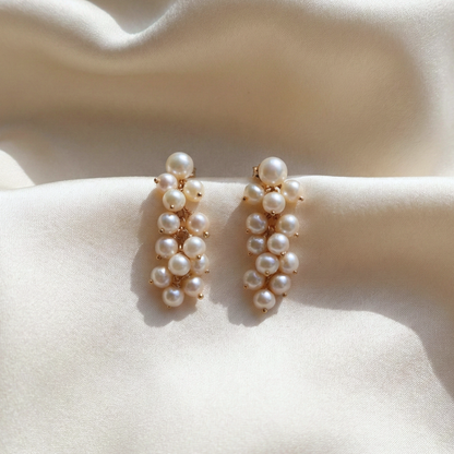 Alba 3 in 1 Convertible Pearl Cascade Earrings