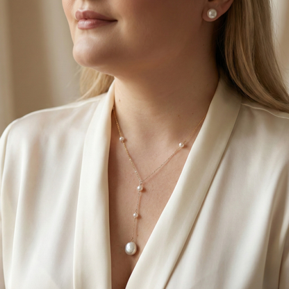 Bianca Coin Pearl Long Necklace