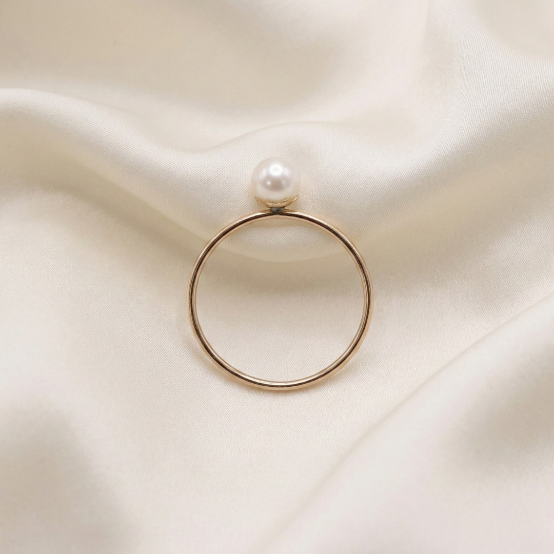 Ariel Round Pearl Ring