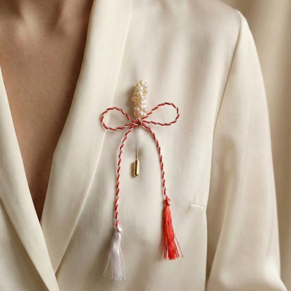 Blossom Stick Pearl Brooch