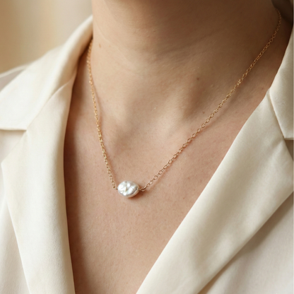 Aria Baroque Pearl Chain Necklace