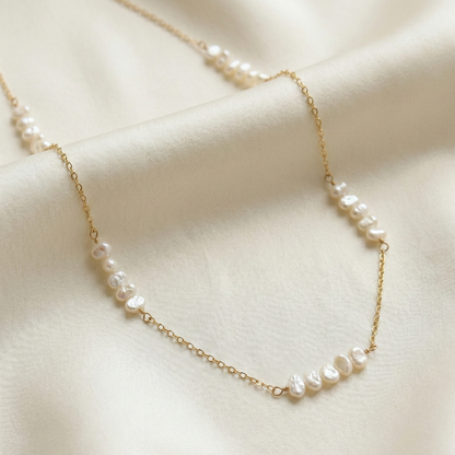 Rhea Cluster Pearl Necklace