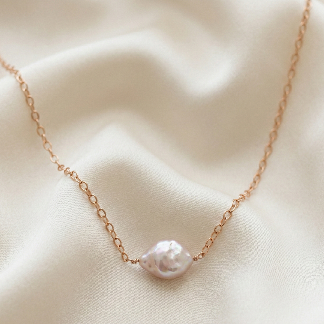 Aria Baroque Pearl Chain Necklace