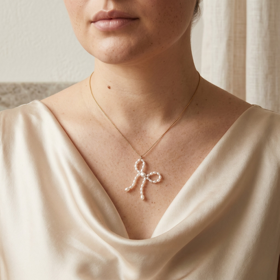 Lottie Pearl Bow Charm