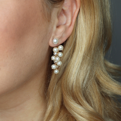 Alba 3 in 1 Convertible Pearl Cascade Earrings