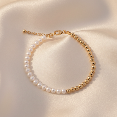 Gaia Pearl and Beads Bracelet