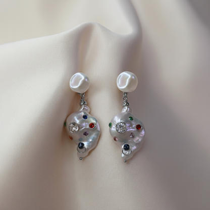 Gemma 3 in 1 Convertible Baroque Pearl Earrings