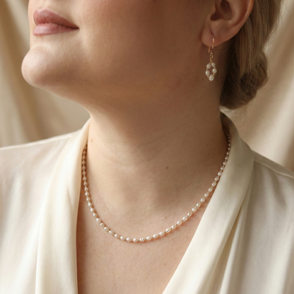 Phoebe Beads and Seed Pearl Necklace