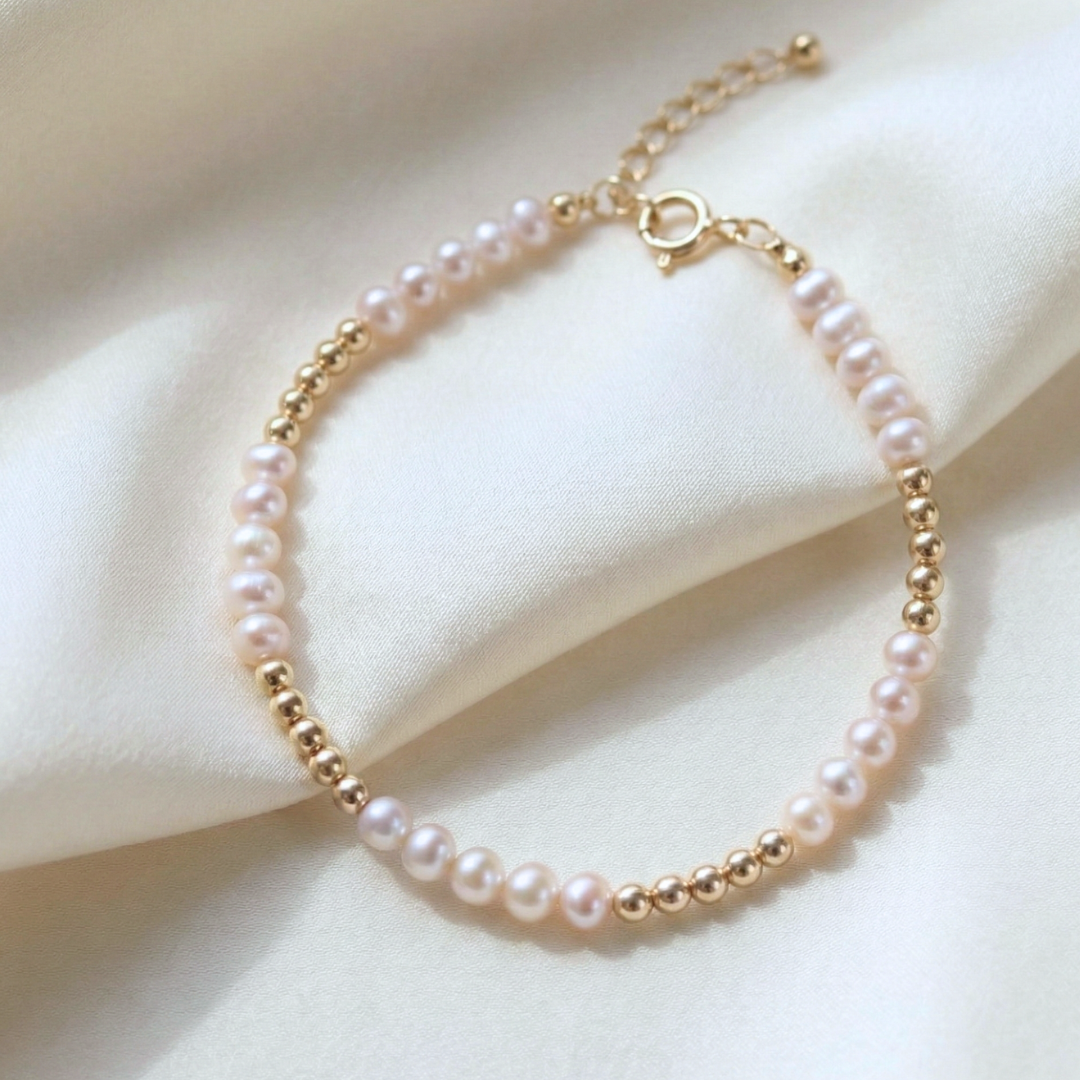 Elodie Pearl and Beads Cluster Bracelet