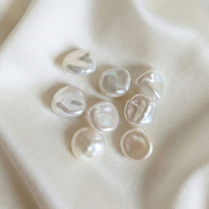 Iris Baroque Pearl Stud Earrings