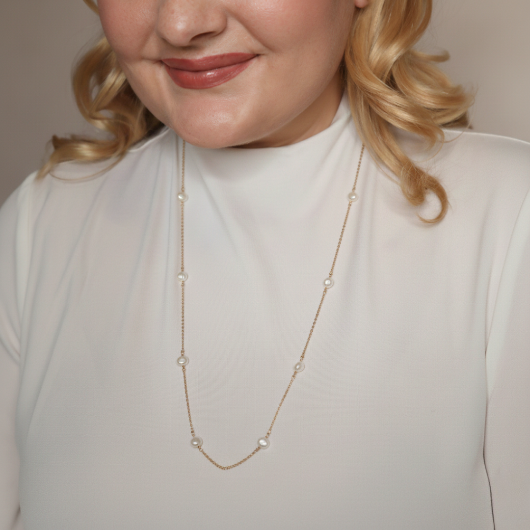 Luna Baroque Pearls Longline Necklace